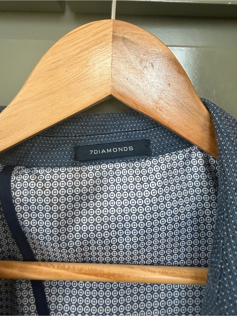 7 Diamonds Men's Navy Textured Knit Blazer